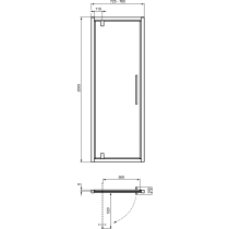 I.LIFE Pivotové dvere 75 cm, T4836EO
