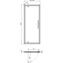 I.LIFE Pivotové dvere 85 cm, T4838EO