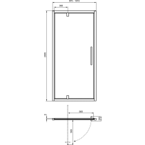 I.LIFE Pivotové dvere 100 cm, T4841EO