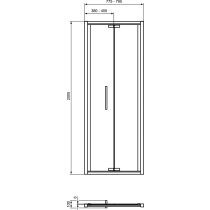 I.LIFE Skladacie dvere 80 cm, T4850EO
