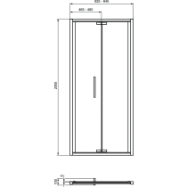 I.LIFE Skladacie dvere 95 cm, T4852EO