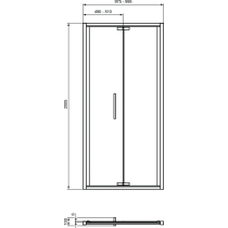 I.LIFE Skladacie dvere 100 cm, T4853EO