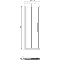 I.LIFE Sprchovací kút 1/2 rohový vstup 70 cm, T4854EO