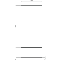 I.LIFE WETROOM Sprchový kút, pevná stena bez stenovej lišty 100 cm, T4875EO