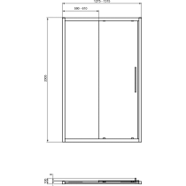 I.LIFE Posuvné dvere 130 cm dvojdielné, T4947EO
