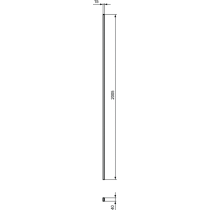 I.LIFE Nástenná rozširovacia lišta pre sprchovacie kúty 15mm, T4893EO