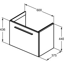 I.LIFE S Skrinka pod umývadlo 60 cm, farba matná béžová, T5292NH