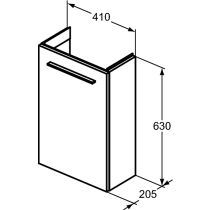 I.LIFE S Skrinka pod umývadielko 41 cm, farba matná béžová, T5296NH