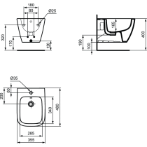 I.LIFE S bidet závesný, T459301