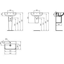 I.LIFE S Umývadlo 55x38 cm, T458401