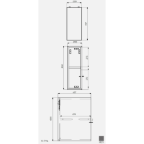 RAK JOY Otvorená polica 20x60 cm, JOYOS020MGY