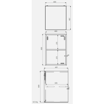 RAK JOY Otvorená polica 40x60 cm, JOYOS040MGY