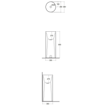 RAK PETIT Umývadlo voľne stojace freestanding Ø36 cm , PETFS13600AWHA