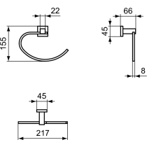 IOM Držiak na uterák polkruhový, E2202AA