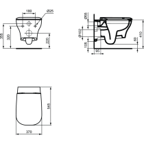 Softmood WC závesné Rimless  a WC sedadlo, T332301