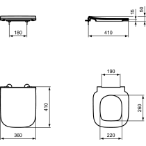 I.LIFE S WC sedadlo ultraploché, T532801