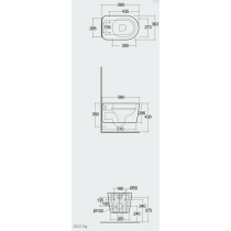 RAK VALET RIMLESS WC závesné 56x36 cm, VALWC1446.500