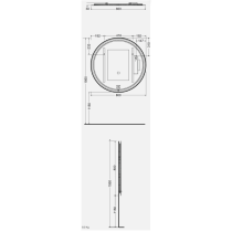 RAK JOY Zrkadlo Kruhové ø80 cm rám, s osvetlením, JOYMR08000LED