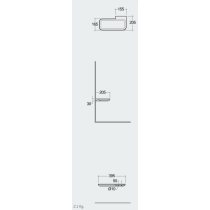 RAK VALET Polička pravá pre zrkadlo Joy 40x20 cm, VALAC3608.500