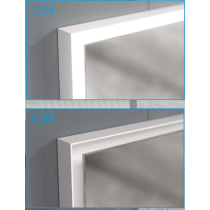 ZRKADLO 45x80 cm, s osvetlením po obvode, otočiteľné, Y4580