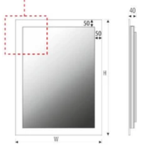 ZRKADLO 100x60 cm, s osvetlením po obvode, Z10060