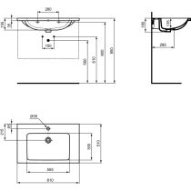 I.LIFE B Umývadlo nábytkové 81x51 cm, T460458
