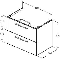 I.LIFE B Skrinka pod umývadlo 80 cm, farba matná piesková, T5272NF