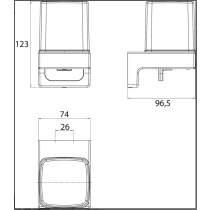CUE Dávkovač mydla spodný s pevným držiakom, CUE01