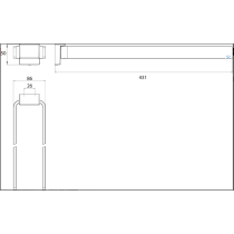 CUE Držiak na uterák dvojramenný 40 cm, CUE13