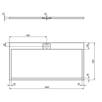 I.LIFE ULTRA FLAT S 180x90 cm Sprchová vanička Čierna, T5230FV