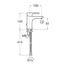 ROCA L20 Umývadlová batéria bez odpadovej garnitúry a flex. hadicami, A5A3E09C00