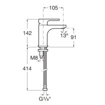 ROCA L20 Umývadlová batéria bez odpadovej garnitúry a flex. hadicami, A5A3K09C00