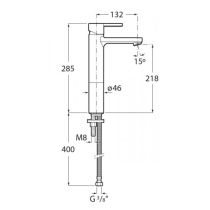 ROCA NAIA Umývadlová batéria vysoká s odpadovou garnitúrou KLIK-KLAK a flex. hadicami, A5A3796C00