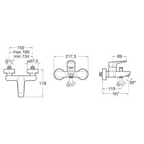 ROCA ATLAS Vaňová batéria 150 mm, A5A0290C00