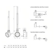 TERMA MOA vykurovacia tyč čierna, MOA.Č