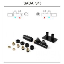 TERMA Termostatická sada ventilov S1t v bielom prevedení, rozteč 50 mm, S1t.B