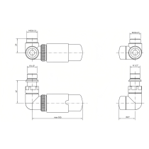 TERMA Termostatická sada ventilov K1v v rôznom RAL prevedení, K1v.RAL