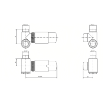 TERMA Termostatická sada ventilov K2i v chrómovom prevedení, K2i.CR