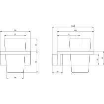JADO CUBIC pohár so závesným držiakom, N1217UC