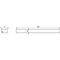 JADO GLANCE Zrkadlo 85x34 cm s osvetlením , H4109AA, H4110NU