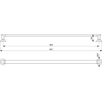 CERAMIX Držiak  na uterák 80 cm, N1057AA