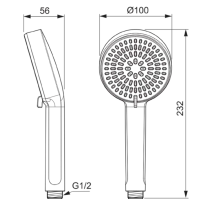 ALU+ Ručná sprcha, rosé, BD580RO