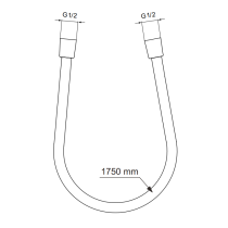 ALU+ Sprchová hadica IdealFlex 175 cm, strieborná, BE175SI