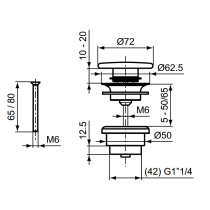 UNIV Click-clack uzatvárateľná garnitúra, farba biela, E265301