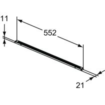 CONCA Led osvetlenie pre umývadlové skrinky, 552mm, T3975Y2