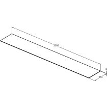 CONCA keramická vrchná doska 240x37 cm, T4350DI