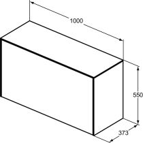 CONCA Umývadlová skrinka 100 cm s hornou doskou, šírka 37 cm,  T4319Y2