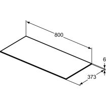 CONCA keramická vrchná doska 80x37 cm, T4345DI