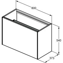 CONCA Umývadlová skrinka 80 cm bez hornej dosky, šírka 37 cm,  T3994Y3