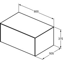 CONCA Umývadlová skrinka 80 cm s hornou doskou, šírka 50 cm,  T4312Y2